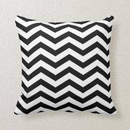 Chic Chevron | svart och vitt Kudde