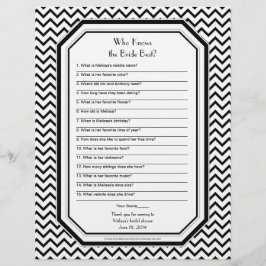 Chic Chevron ZigZag Bride Best Möhippa Game