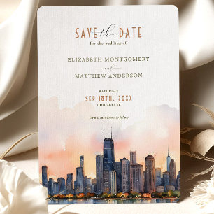 Chic Chicago, Illinois Spara-the-date-inbjudan Inbjudningar