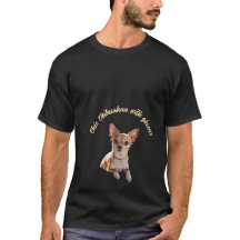 Chic Chihuahua T-Shirt med glas