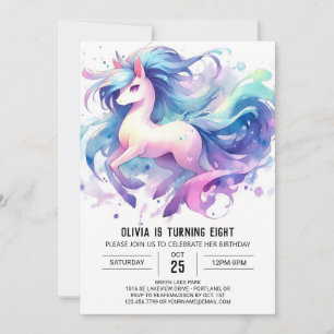 Chic Children Horse Birthday Inbjudningar