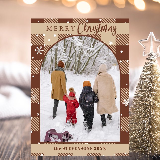 Chic Chocolate Buffalo Play Snöflingor jul Julkort (Skapare uppladdad)