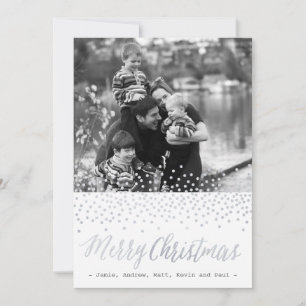 CHIC CHRISTMAS silver som delar upp fotokort Julkort