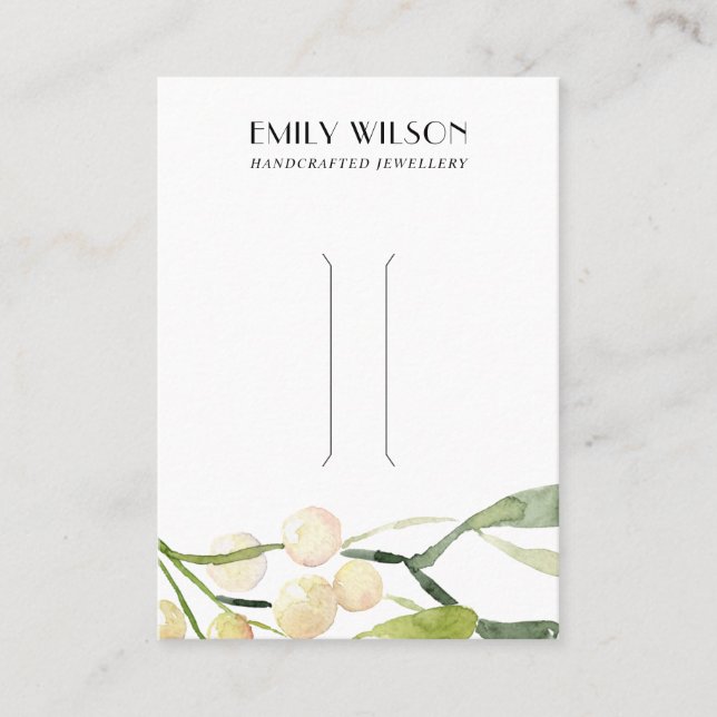 CHIC CHRISTMAS SNÖ BERRY HAIR CLIP VISNING CLIP VISITKORT (Framsida)