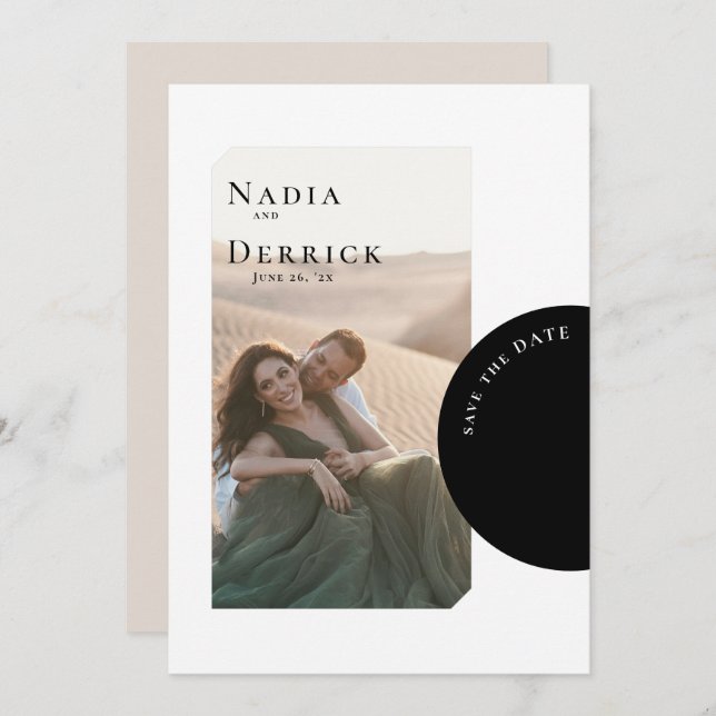 CHIC CIRCLE BRÖLLOP SPARA DATUMET (Fram/baksida)