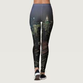 Chic "Cityscape" damasker för stad Leggings