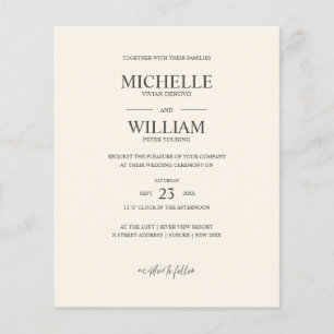 Chic Classic Plain Beige Elegant Budget Bröllop