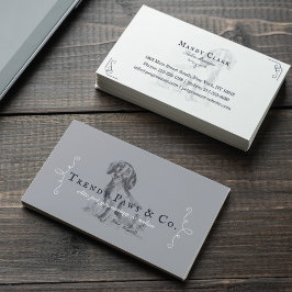 Chic Classy Boutique Stil Pet Salon Dachshund Hund Visitkort