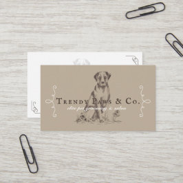 Chic Classy Boutique Stil Pet Salon Labrador Hund Visitkort