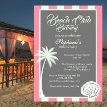 Chic Coastal Stripe Beach Club 50-årsfirande
