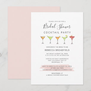 Chic Cocktail Party Script-Möhippa Inbjudningar