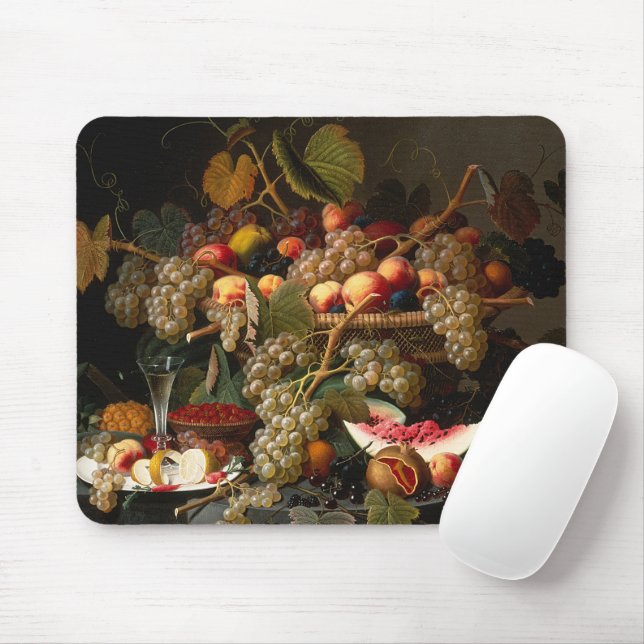 Chic Colorful Baroque Fruit still Life Painting Mo Musmatta (Med mus)