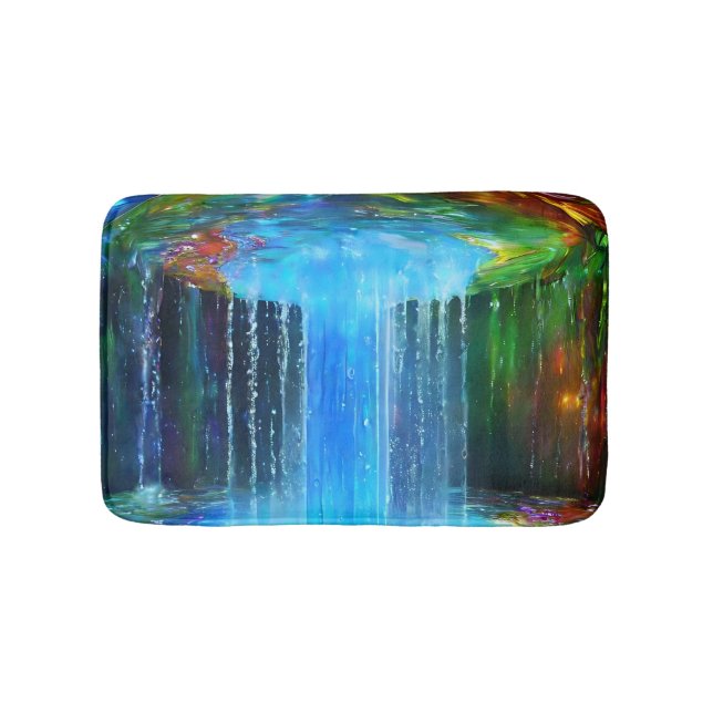 Chic Colorful Fontän of Life Waterfall Bath Mat Badrumsmatta (Framsidan)