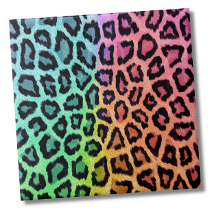 Chic Colorful Leopard Mönster Kakelplatta