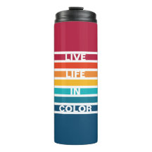 Chic Colorful Rand Mönster Live Life i Färg