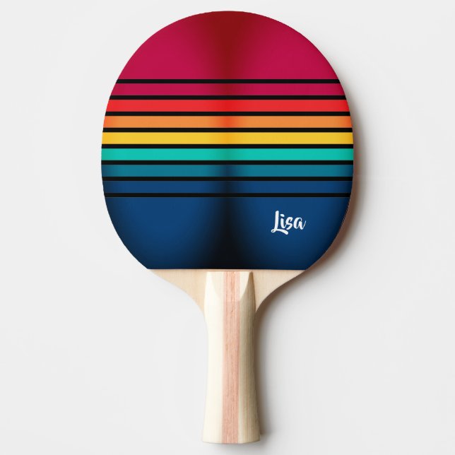 Chic Colorful Rand Mönster Pingisracket (Framsidan)