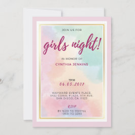 Chic Colorfull Bachelorette Party-inbjudan Inbjudningar