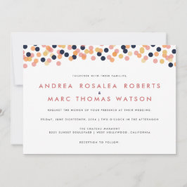 Chic Confetti Shower Wedding-inbjudningar Inbjudningar