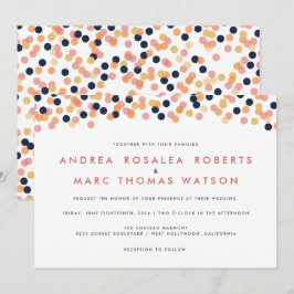 Chic Confetti Shower Wedding-inbjudningar Inbjudningar