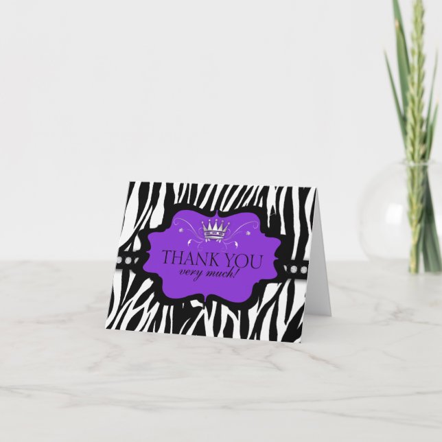 Chic Contemporary Zebra Tack Kort (Framsida)