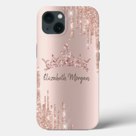 Chic Cool Glitter Krona Dropp  Rosa Guld