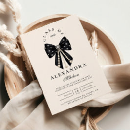 Chic Coquette Graduation Celebration Inbjudningar
