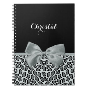 Chic Coral och Black Jaguar Skriv ut ljusrött fac Anteckningsbok
