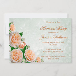 Chic Corner Rosor Bouquet Memorial Party Inbjudningar