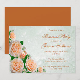 Chic Corner Rosor Bouquet Memorial Party Inbjudningar