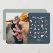 Chic Counting Days to Jul Mörk Navy Photo