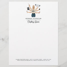 Chic Crafting Queen Företagsvarumärke Brevhuvud