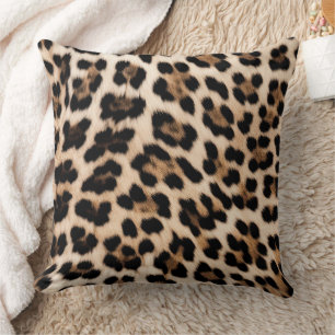Chic Cream Black Leopard Skriv ut Kudde
