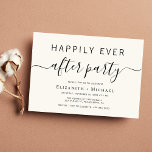 Chic Cream Bröllop efter Party Inbjudningar<br><div class="desc">Chic minimal inbjudan till ljusgrädde för ett bröllop efter party. "Som tur är allt efter Party" skrivs i en blandning av enkel typografi och ett modernt skript med trendig med slagord.</div>