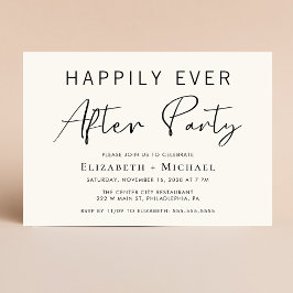 Chic Cream-bröllopsmottagning efter Party Inbjudningar