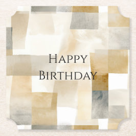 Chic Cream Brown Abstrakt Underlägg Papper