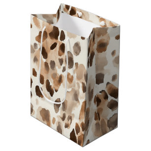 Chic Cream Brown Leopard Animal Birthday