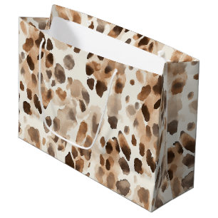 Chic Cream Brown Leopard Animal Birthday