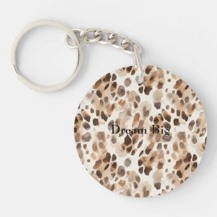 Chic Cream Brown Leopard Animal Birthday