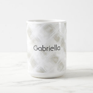 Chic Crème Vita Ränder Kaffemugg