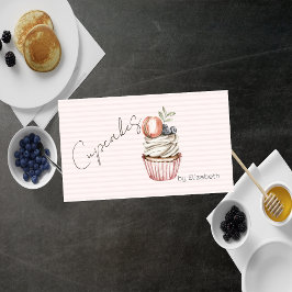 Chic Cupcake Macaroon, Godis, Randig Visitkort