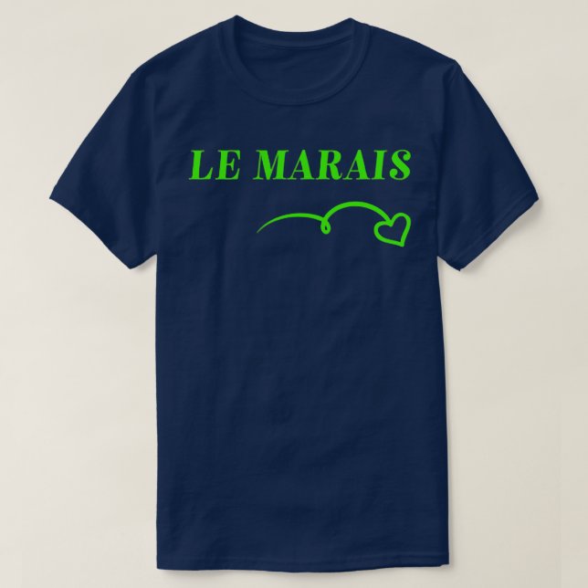 Chic Cute Le Marais Heart Paris Frankrike granno T Shirt (Design framsida)