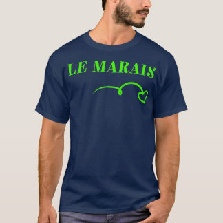 Chic Cute Le Marais Heart Paris Frankrike granno T Shirt