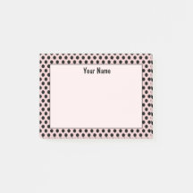 Chic Cute Retro Rosa och svart Polka Dot Mönster