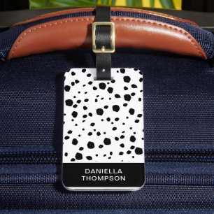 Chic Dalmatian Hundtryck Mönster Äventyrsresor Bagagebricka
