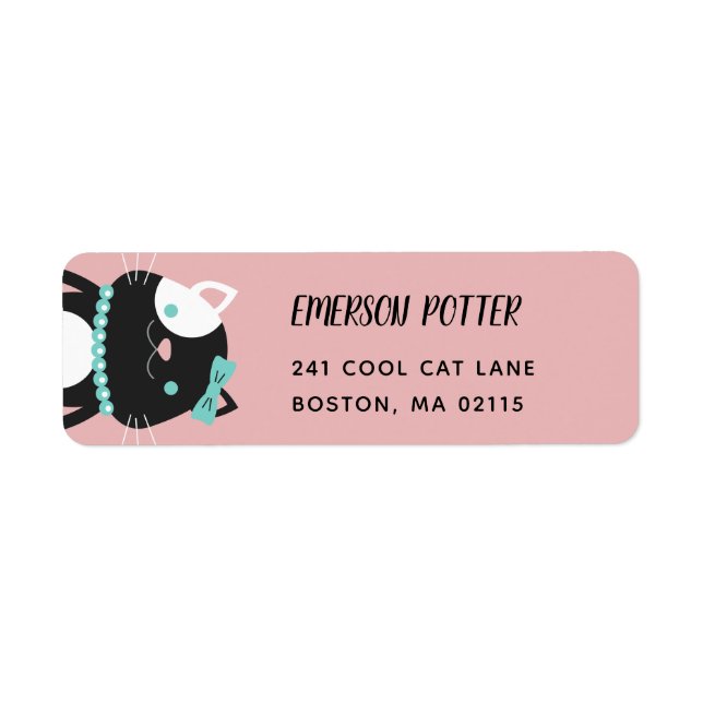 Chic Dam Cat | ROSA Returadress Etikett (Framsidan)