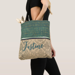Chic Damask Egyptian Hieroglyph Tygkasse