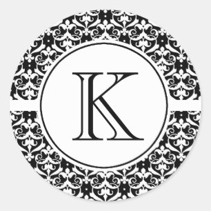 Chic Damask Runt Klistermärke