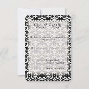 Chic Damask Wedding OSA Kort