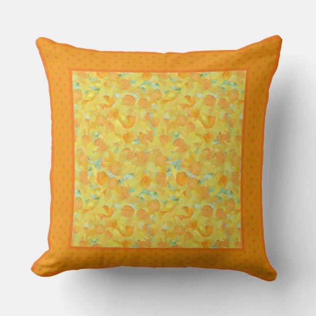 Chic Dekorativ kudde eller Cushion, Daffodils och  (Framsida)
