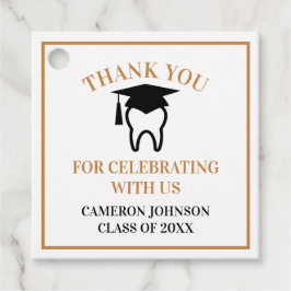 Chic Dental School Anpassningsbar Guld Studentfest Gåvor Etiketter